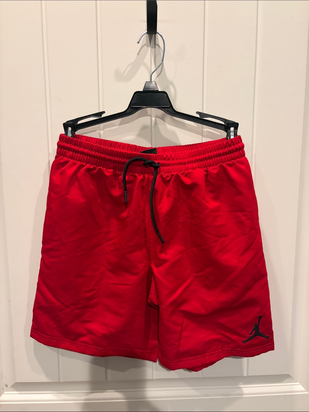 Boy's Red Athletic Shorts with Drawstring